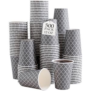 Confezione da 1000 Bicchieri di Carta Usa e Getta da 12 oz per Bevande Calde e Fredde - Product Image 1