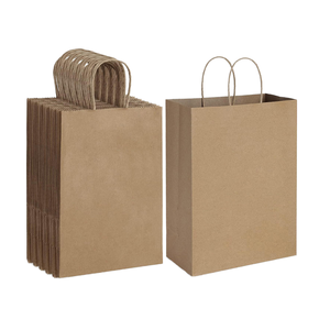 Sacs de courses en papier kraft recyclé à prix d'usine, imperméables et résistants, pour l'emballage de détail et l'e-commerce - Product Image 5