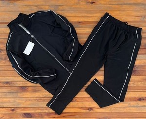 Conjunto de Chándal Cortavientos de Dos Piezas para Hombre, Personalizado con Logotipo, de Nailon y Poliéster, con Cierre de Cremallera, para Invierno, Venta al Por Mayor - Product Image 4