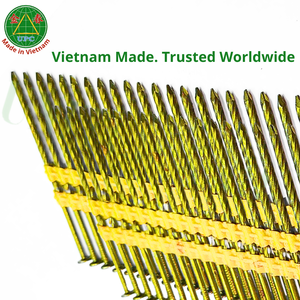 Clavos de acero galvanizado amarillo de 3'' x 0.120, tipo anillo, 4000 unidades, de Vietnam |   Clavos en tiras de plástico - Product Image 6