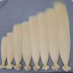 Tendencia de Moda, Extensiones de Cabello Virgen Vietnamita 100% Natural, Liso, Doble Trama, Color Rubio Decolorado, Tejido para Cabello Humano - Product Image 6