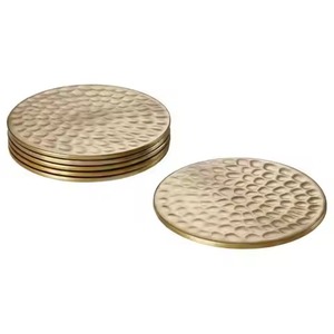 Modern Metal Coasters Set Rustic Drink <b>Protectors</b> for Dining <b>Table</b> Restaurant Hotel Bar Wedding Party - Product Image 2
