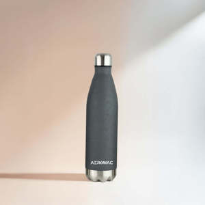 Grey Stainless Steel Vacuum Insulated Thermal Water Bottle Cola Shape Reusable Drinking Flask Ergonomic Portable <b>Metal</b> Base - Product Image 1