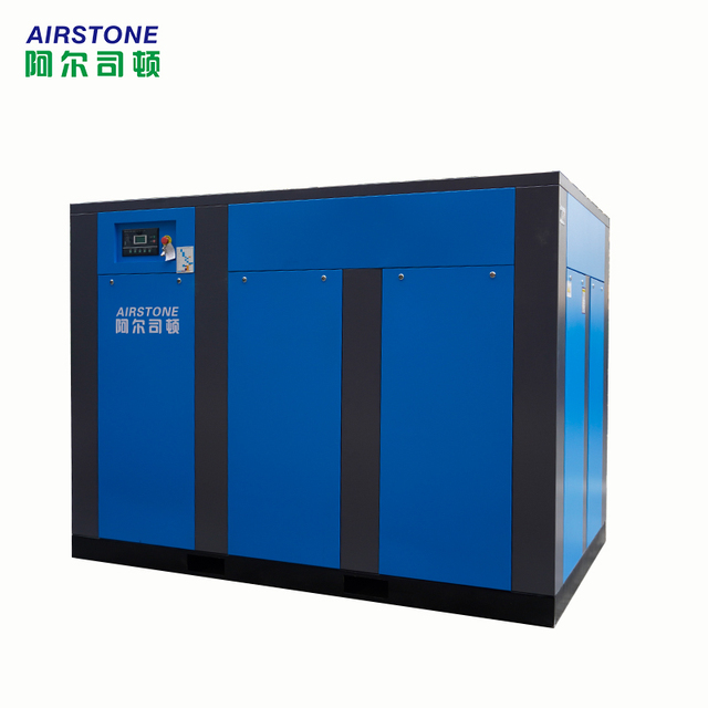 High Efficiency 220kW 300HP Screw Air Cooled Industrial Rotary Air Compressor with PLC and Pump AIRSTONE AS-300HB