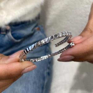 Round Cut Diamond Tennis Bracelet <b>Solid</b> <b>Gold</b> Classic Tennis Bracelet Luxury Lab Grown Diamond Bracelet Wedding Jewelry Fine Gift - Product Image 3