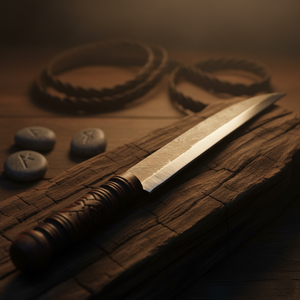 Couteau de chasse Viking de luxe, lame en acier carbone forgée à la main, manche en bois, couteau Viking nordique et ultra-affûté avec étui en cuir - Product Image 3