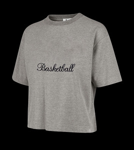 Custom Women Cropped Sports <b>Graphic</b> T Shirt Oversized Cotton Streetwear <b>Basketball</b> <b>Tee</b> - Product Image 4