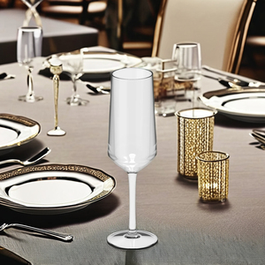 Mejor precio Venta caliente 236ml 8oz Copa de champán Colorido Alto transparente Acrílico Cono en forma de diseño cónico Copa de vino espumoso - Product Image 2