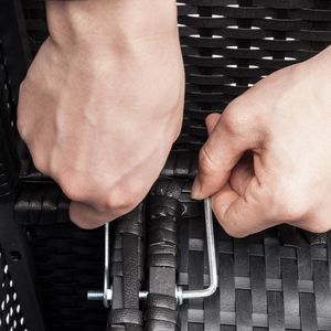 Juego de Sofás de Jardín de Mimbre Negro Completamente Equipado, 2 Sofás de Esquina, 4 Sofás Individuales y 1 Mesa de Centro - Product Image 2