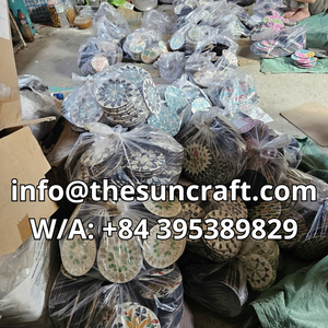 แผ่นรองจานลายเปลือกหอย MOP Seaside Retreat สไตล์ชายฝั่ง สำหรับบ้านริมชายหาด ห้องครัว และชีวิตแบบเกาะ - Product Image 3