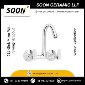 Basin Faucet 211 Sink Mixer With <b>Swinging</b> Spout Stainless Steel Polished Sustainable Modern Design Wall-Mounted <b>Single</b> Handle - Product Image 4