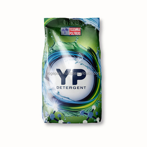 Bolsa de embalaje para detergente con sellado central, de material PET + POLY brillante, impresa a medida y sellada térmicamente, de calidad alimentaria, procedente de India. - Product Image 1