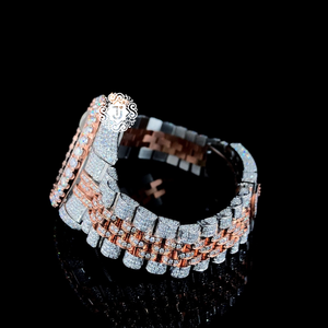 Reloj de Lujo al por Mayor, Totalmente Blanco, con Diamantes Incrustados, de Acero Inoxidable, para Uso Empresarial/Formal/de Oficina, a Precio Accesible - Product Image 4