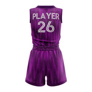 Ensemble de maillot et short de basket-ball personnalisé pour femmes, sublimé, à séchage rapide, sans manches, vêtements de sport OEM - Product Image 2
