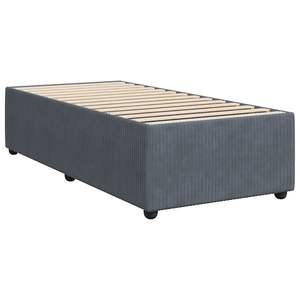 Cadre de lit en velours gris foncé sans matelas-Holstered Twin Product - Product Image 3