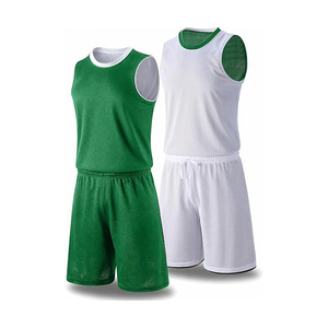 Ensemble de maillot et short de basket-ball unisexe couleur néon, tons vifs, personnalisable, en maille respirante - Product Image 3