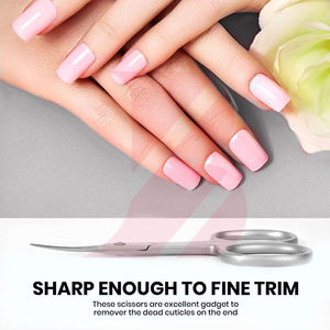 Ciseaux à cuticules professionnels en acier inoxydable à pointe extra fine pour une coupe précise, outils de soin de beauté pour manucure et pédicure - Product Image 5