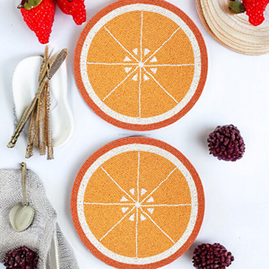 Manteles individuales con cuentas de vidrio a precio de fábrica al por mayor manteles individuales con cuentas decorativas de diseñador para granja a precio de venta completo - Product Image 4