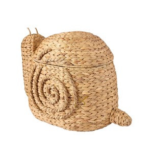 Cesta de Almacenamiento de Jacinto de Agua con Tapa, Organizador de Juguetes de Animales Tejido, Caja Decorativa de Mimbre para Guardería Infantil - Product Image 2