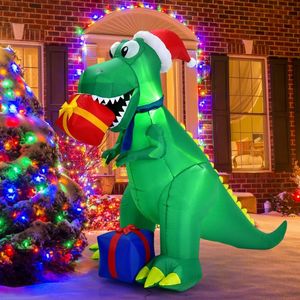 Dinosauro Gonfiabile di 1,8 Metri per Decorazioni Natalizie da Interno ed Esterno - Product Image 1
