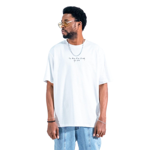 T-shirt oversize pour homme en coton lourd, coupe ample, épaules tombantes, style streetwear, été, impression de logo personnalisé, 100 % coton - Product Image 1