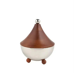 หม้อก้นร้อน3ชิ้นทำจากไม้หรูหราและแม่ของไข่มุกทำงานคุณภาพดีสำหรับเสิร์ฟอาหาร - Product Image 6