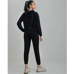 Conjunto Deportivo Informal de Invierno con Capucha y Estampado Personalizado para Mujer, Conjunto de 2 Piezas, Pantalones de Yoga y Chaqueta para Hacer Ejercicio o Yoga - Product Image 3