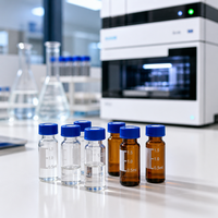 Flacons en verre injectables, bouteilles d'huiles essentielles, contenants de stockage, flacons compte-gouttes