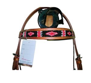 Venta al por mayor de cuero de calidad superior caballo occidental Headstall con cuentas ecuestre accesorio de equitación a precio competitivo - Product Image 5