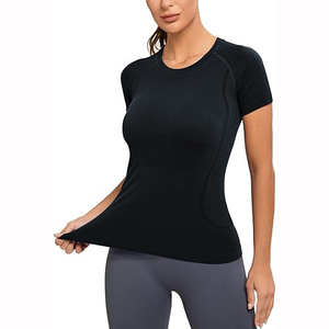 Camiseta de entrenamiento larga para mujer, corte holgado, ropa deportiva para gimnasio, entrenamiento deportivo, correr y uso diario - Product Image 3