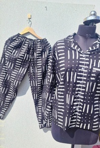 Conjunto de Pijama Casual de Verano para Mujer, 100% Algodón, Estampado de Leopardo, Manga Larga, con Botones, Ecológico, Suave y Transpirable, Ropa de Dormir - Product Image 4