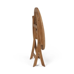 Table à manger pliante extensible en teck massif, imperméable, écologique, design compact pour usage extérieur, terrasse, café, restaurant - Product Image 3