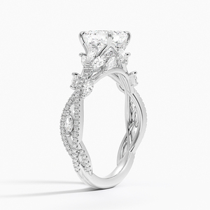 แหวน BOJ รุ่น 0138 ทรง Asscher Cut เงินแท้ 925 ประดับเพชรเม็ดเดี่ยวแบบ Luxe Secret Prong Setting น้ำหนัก 2 กะรัต สี D ความสะอาด VVS1 เพชรโมอิสซาไนต์ รับรองโดย GRA - Product Image 2