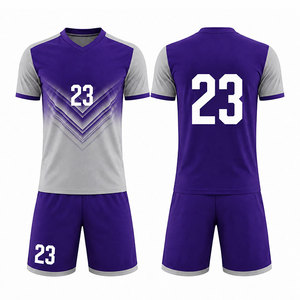 Conjunto de Camiseta de Fútbol Sublimada con Logotipo Personalizado, Ecológica, Transpirable, de Secado Rápido, Elástica en 4 Direcciones, Antibacteriana, Unisex, Corta y Resistente al Viento - Product Image 4