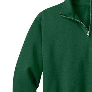 Sudadera AKA con Cierre de Cremallera, Color Verde Kelly, Bordado Rosa, Cuello Alto Simulado, Prenda Personalizada para Hermandades Griegas - Product Image 2
