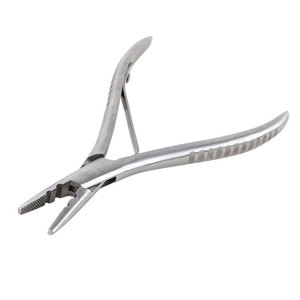 Pince professionnelle pour extensions de cheveux en acier inoxydable, outil robuste pour pose de perles, application de bandes adhésives, micro-anneaux et kératine. - Product Image 1