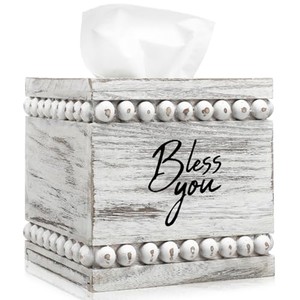 Rustic <b>Pine</b> Wood Tissue <b>Box</b> Cover Distressed Farmhouse Wholesale Aqdus Saleem - Product Image 4