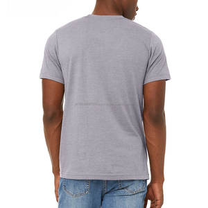 Camiseta de Manga Corta con Cuello Redondo para Hombre, 50% Algodón, 50% Poliéster, Color Marrón Jaspeado - Product Image 6