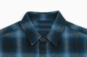 Unisex Flannel Plaid Shirt Long Sleeve Button <b>Down</b> Casual Regular Fit Autumn Wear With Pockets - Product Image 2