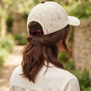 Casquette de baseball élégante en dentelle pour femmes, motif floral, couvre-chef réglable pour tenues d'été décontractées, vêtements de voyage et de plage - Product Image 4