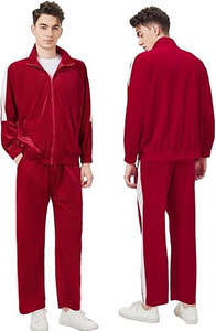 Survêtement pour homme en velours respirant, écologique, coupe ajustée, décontracté et solide, vêtements de performance de haute qualité pour l'entraînement et les loisirs - Product Image 4