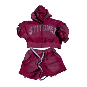 Conjunto Deportivo Personalizado para Hombre, Sudadera con Capucha y Pantalones Cortos de Cintura Baja, Estampado de Verano, Nailon/Algodón, Anti-UV, Ecológico - Product Image 4