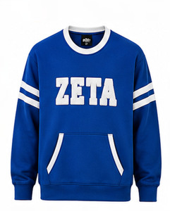 Wholesale Custom Made Winter Embroidered Zeta Phi Beta <b>Men's</b> Fraternity Quarter-Zip Solid ODM Pullover Sweatshirt Cotton Fleece - Product Image 1