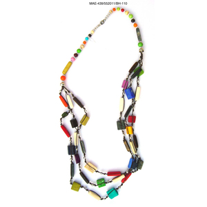 Collar de Cuentas de Resina Geométricas Multicapa, Joyería de Moda Unisex, Diseño de Cadena Gruesa Colorida a Precio de Mayoreo - Product Image 2