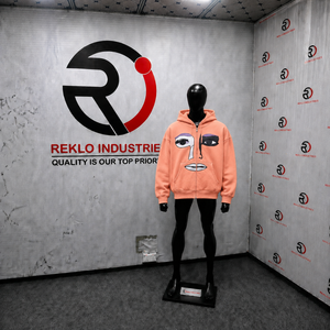 Custom Peach <b>Pink</b> Face Art Zip Up Hoodie Oversized Streetwear Graphic Hooded <b>Sweatshirt</b> Unisex Casual Fashion Full Zipper Wear - Product Image 3