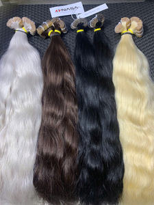 Fournisseur en gros d'Alibaba, extension de cheveux humains à trame machine vietnamienne, cheveux bruts de donneur unique ondulés bouclés de toutes les couleurs - Product Image 3