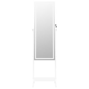 <b>Free</b> <b>Standing</b> <b>White</b> <b>Mirror</b> Jewellery Cabinet with LED Lights Vanity <b>Mirrors</b> Product Category - Product Image 5