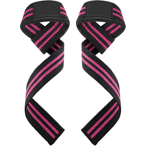 Correas de levantamiento de pesas con diseño de figura 8, de doble capa de algodón, con costuras reforzadas, para levantamiento de pesas, gimnasio, peso muerto - Product Image 4