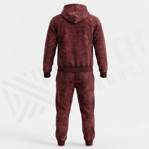 New Arrivals Men's Casual Sweatpants Sweatshirt Set Acid Wash Crew Neck Pullover Streetwear <b>Distressed</b> Tracksuit Active - Product Image 2