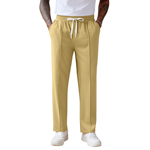 <b>Men</b> Cotton <b>Jogger</b> Sweatpants <b>Loose</b> Fit Drawstring Waist Casual Fleece Trousers Soft Breathable Training Lounge Pants Wholesale - Product Image 3